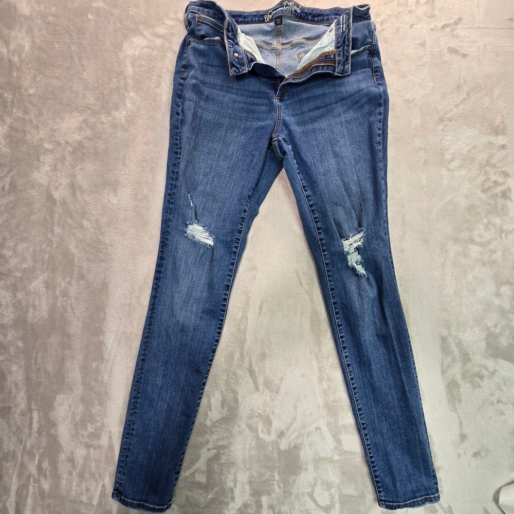 Universal Thread Womens Mid-Rise Skinny Jeans Blue Size 14/32L F16825400